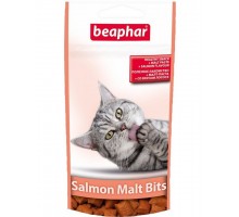 Salmon Malt Bits подушечки для выведения шерсти из желудка у кошек лосось