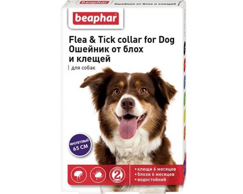 Flea & Tick collar for Dog ошейник от блох и клещей для собак фиолетовый