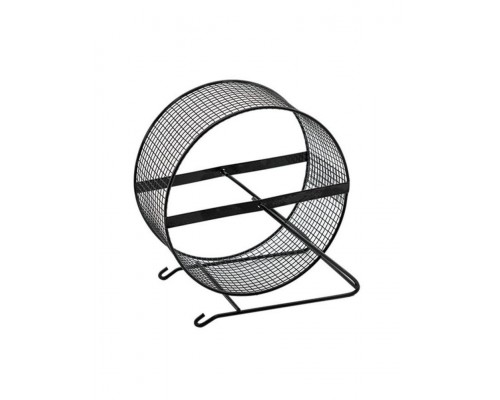 Колесо для грызунов черное, металл (сетка)