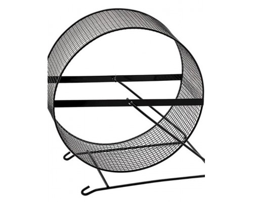 Колесо для грызунов черное, металл (сетка)