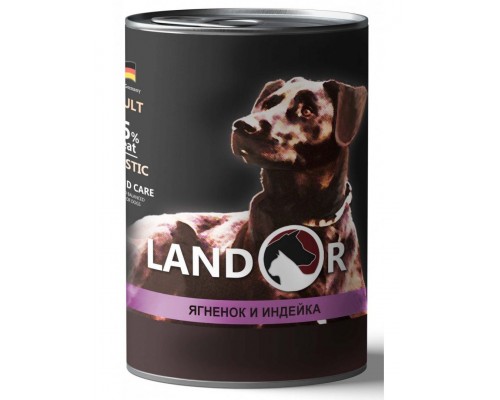 Консервы для собак всех пород ягненок с индейкой