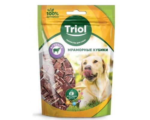 Мраморные кубики из ягненка для собак