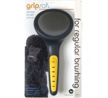 Щетка-пуходерка для собак и кошек Grip Soft Slicker Brush