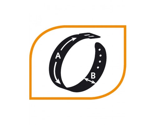 Ошейник Club C15/44 с пластиковым креплением оранжевый