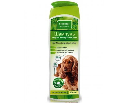 Шампунь с пергой и хвоей для длинношерстных собак