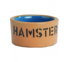 Миска керамическая для хомяка бежево-голубая