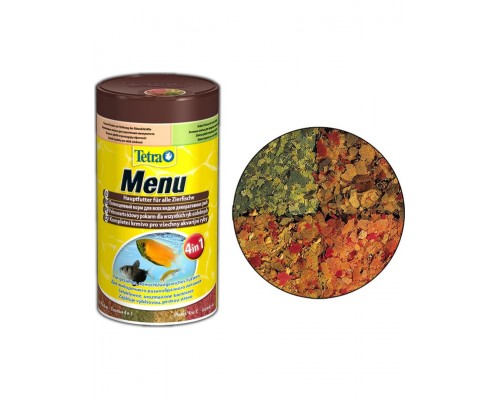 Tetra Menu корм для всех видов рыб "4 вида" мелких хлопьев