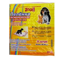 Пеленки 60*40см Zoo One Премиум гигиенические для животных