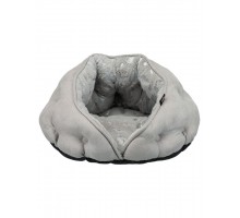 Лежак-пещера Feather (серый/серебристый)