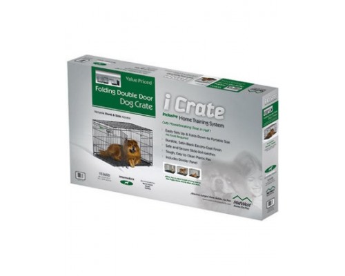 Клетка iCrate 2 двери черная 91*58*h64см