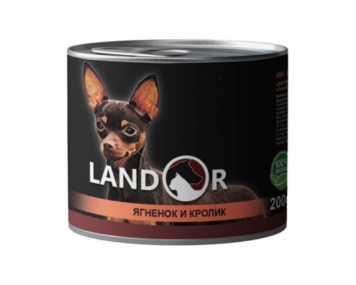 Консервы для взрослых собак мелких пород, ягненок с кроликом