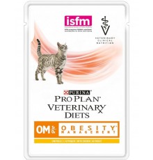 Veterinary Diets OM, корм для кошек при ожирении, курица