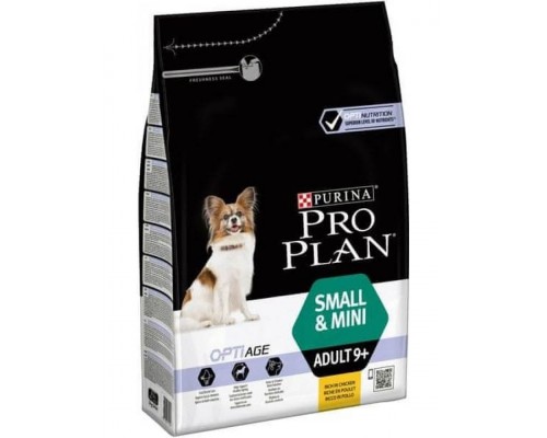 Small & Mini Adult 9+ корм для собак старше 9 лет мелких и карликовых пород с комплексом Optiage , курица/рис