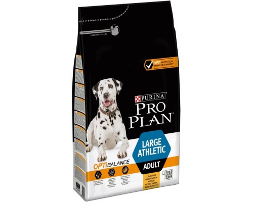 Large Adult Athletic с комплексом OPTIBALANCE корм для взрослых собак крупных пород с атлетическим телосложением, курица/рис