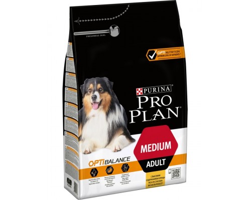 Medium Adult корм для взрослых собак средних пород с комплексом OPTIBALANCE курица/рис