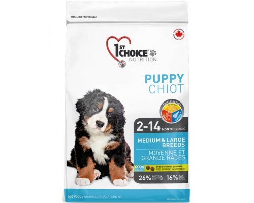 Для щенков средних и крупных пород от 2 до 14 месяцев