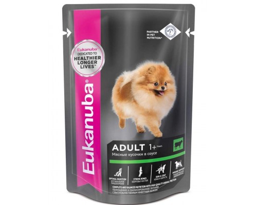 ADULT 1+ YEARS паучи с говядиной в соусе для собак