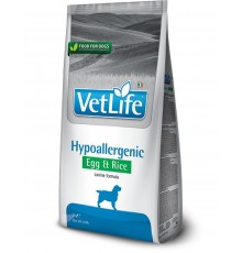 Vet Life Hypoallergenic Egg & Rice  диетическое питание для собак при пищевой аллергии и пищевой непереносимости с яйцом и рисом