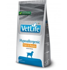 Vet Life Hypoallergenic Fish & Potato  диетическое питание для собак при пищевой аллергии и пищевой непереносимости с рыбой и картофелем