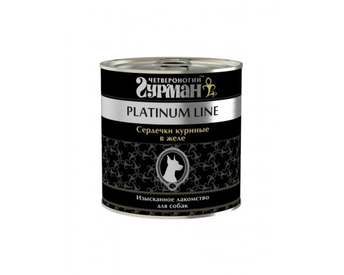 Platinum line сердечки куриные в желе для собак