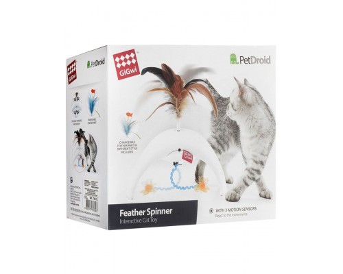 Интерактивная игрушка с датчиками движения для кошек Feather Spinner