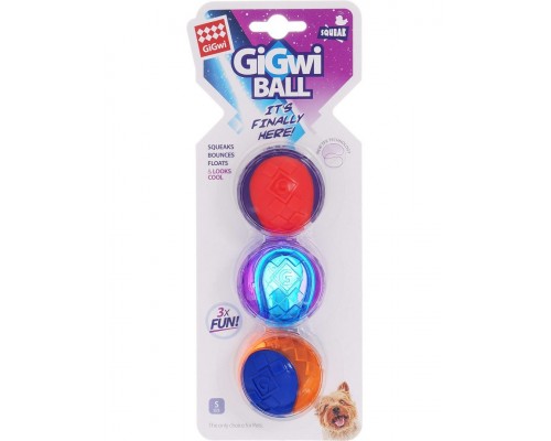 G-BALL Три мяча с пищалкой (маленькие) игрушка для собак
