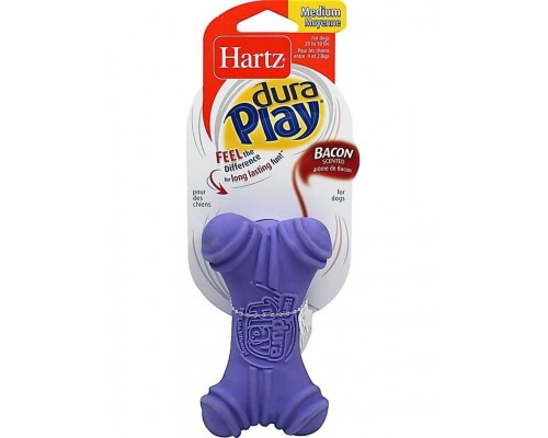 Кость трёхгранная, латекс с наполнителем, запах бекона Dura Play Bone