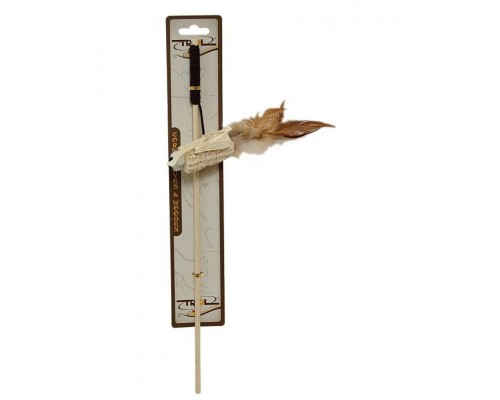 Удочка-дразнилка NATURAL из натуральных материалов "Птичка"