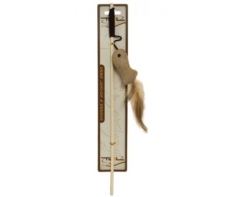 Удочка-дразнилка NATURAL из натуральных материалов "Рыбка"