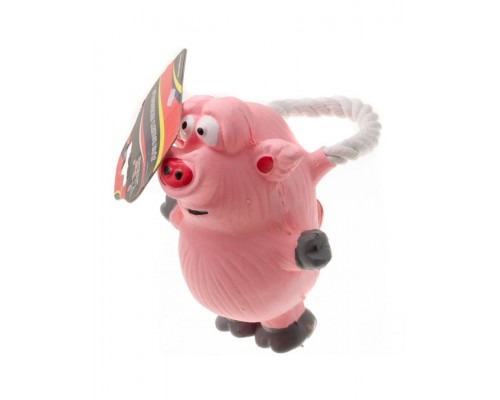Игрушка латекс "Поросёнок с канатной ручкой"