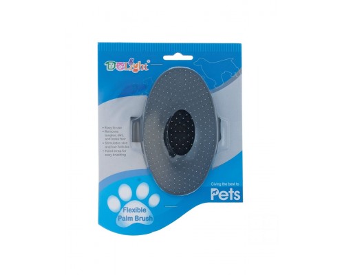 Щетка DeLIGHT резиновая, металл. зуб, на руку