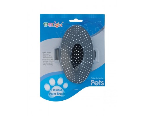 Щетка DeLIGHT резиновая (металл.зуб) на руку с каплей