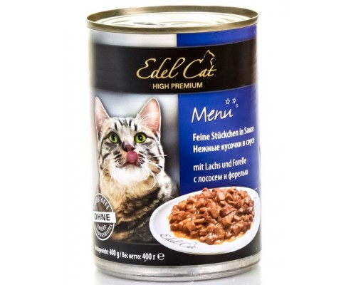 Нежные кусочки в соусе с лососем и форелью