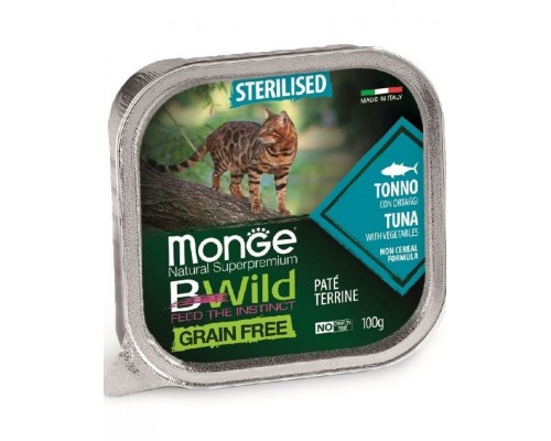 BWild GRAIN FREE беззерновые консервы из тунца с овощами для стерилизованных кошек