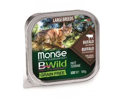 BWild GRAIN FREE беззерновые консервы из буйвола с овощами для кошек крупных пород