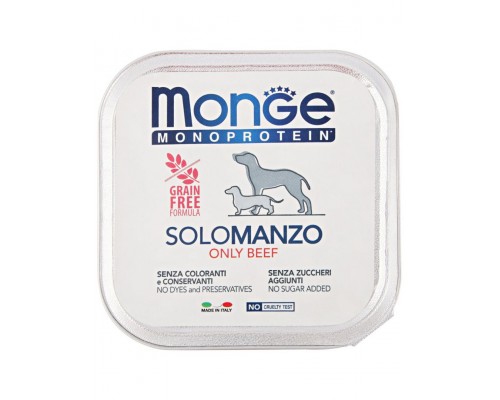 Monoprotein Solo паштет для собак  из говядины