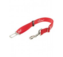 Ремень безопасности "V.I.Pet Авто 25" 25мм (43 см-70 см) КРАСНЫЙ, МЕТАЛЛ