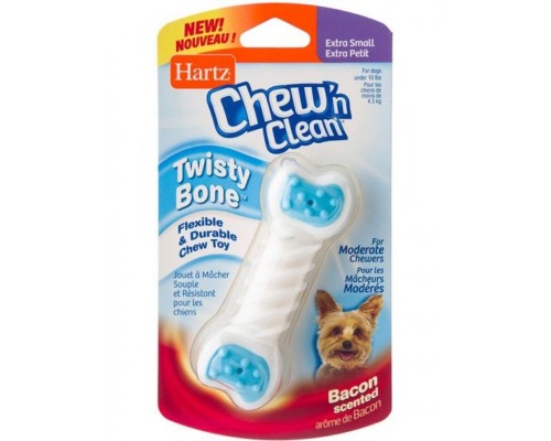 Косточка для очищения зубов, пластик, очень маленькая Chew ‘n Clean® Twisty Bone™ Extra Small