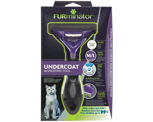 FURminator M/L для больших кошек c короткой шерстью
