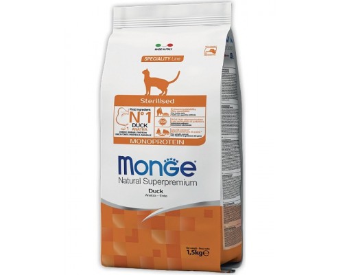 Sterilised Duck корм с уткой для стерилизованных кошек