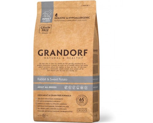 Rabbit & Sweet Potato All Breeds кролик с бататом для взрослых собак всех пород от 1 года