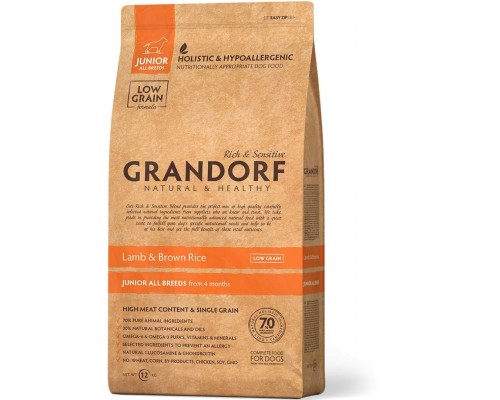 Lamb & Brown Rice Junior All Breeds ягненок с бурым рисом для юниоров в возрасте от 4 месяцев, беременных и кормящих сук