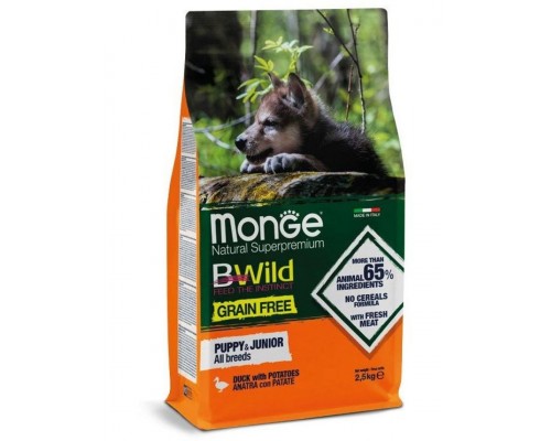 BWild GRAIN FREE беззерновой корм из мяса утки с картофелем для щенков всех пород