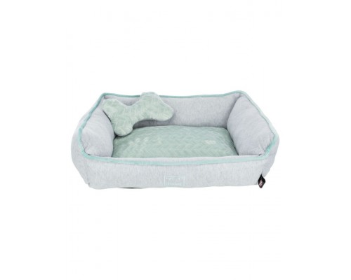 Лежак с бортиком Junior, серый/мятный