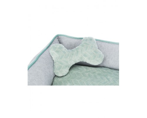 Лежак с бортиком Junior, серый/мятный