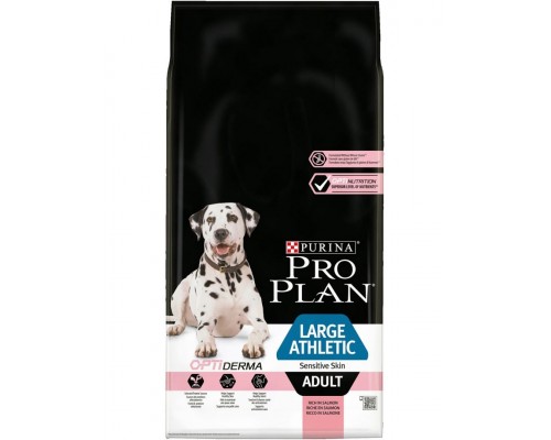 Large Adult Athletic Sensitive Skin для взрослых собак крупных пород атлетического телосложения с чувствительной кожей, с лососем