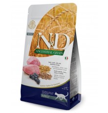 N&D Low Grain Cat Lamb & Blueberry спельта, овес, ягненок, черника полнорационный корм для взрослых кошек