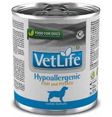 Vet Life Hypoallergenic Fish and Potato (диета) при пищевой аллергии или пищевой непереносимости, рыба и картофель