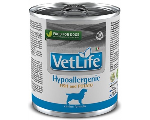 Vet Life Hypoallergenic Fish and Potato (диета) при пищевой аллергии или пищевой непереносимости, рыба и картофель