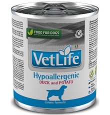 Vet Life Hypoallergenic Duck and Potato (диета) при аллергии или пищевой непереносимости, утка, картофель